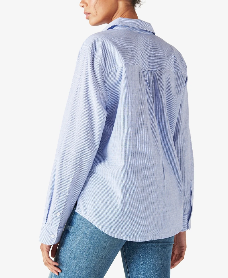 Lucky Brand Women's Cotton The Boyfriend Button-Down Shirt