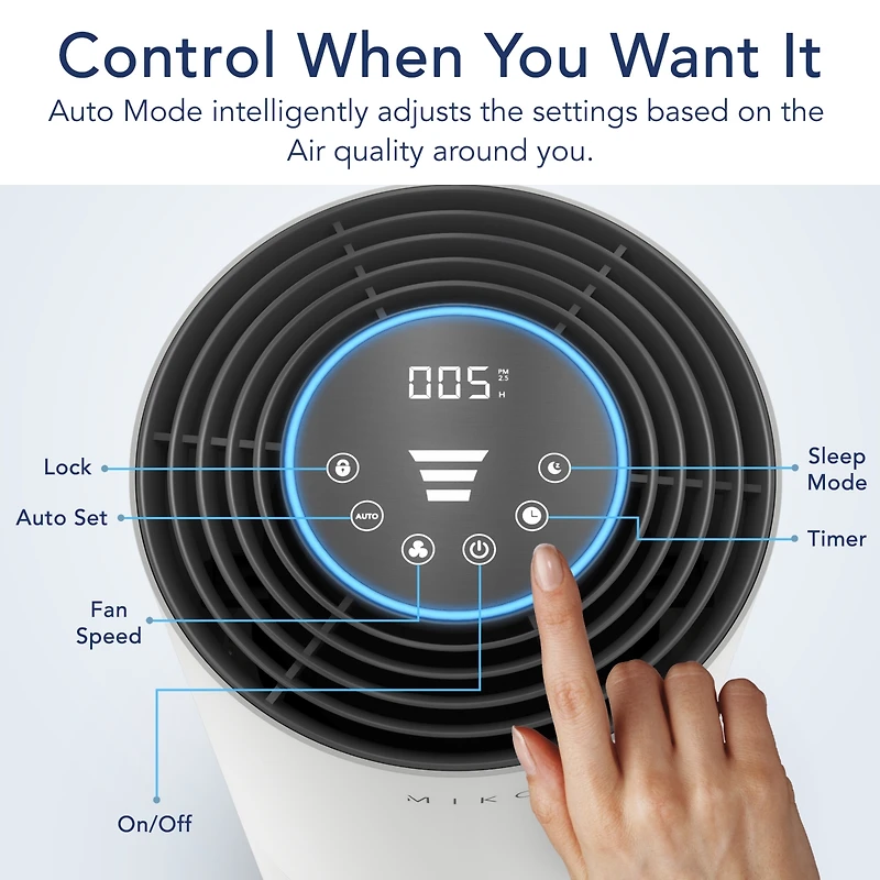 Miko Hepa Smart Air Purifier for Home with Air Quality Sensor