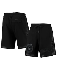 Men's Pro Standard Brooklyn Nets Triple Black Gloss Shorts