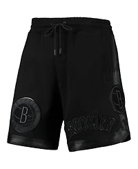 Men's Pro Standard Brooklyn Nets Triple Black Gloss Shorts