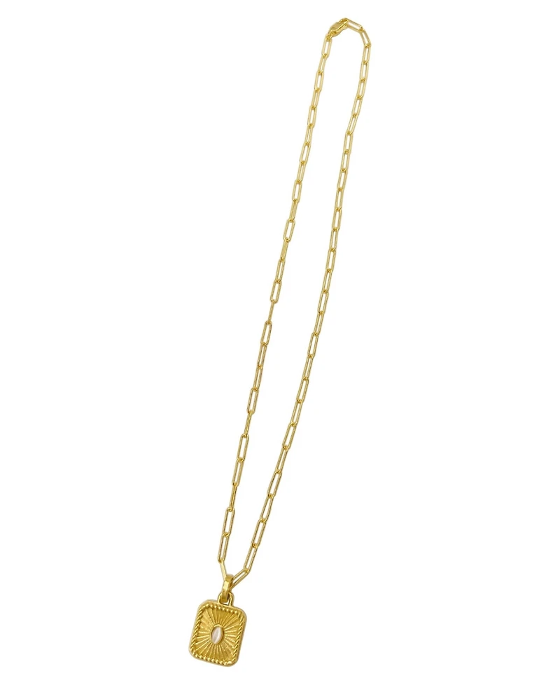 Adornia Paper Clip Chain Tablet Necklace