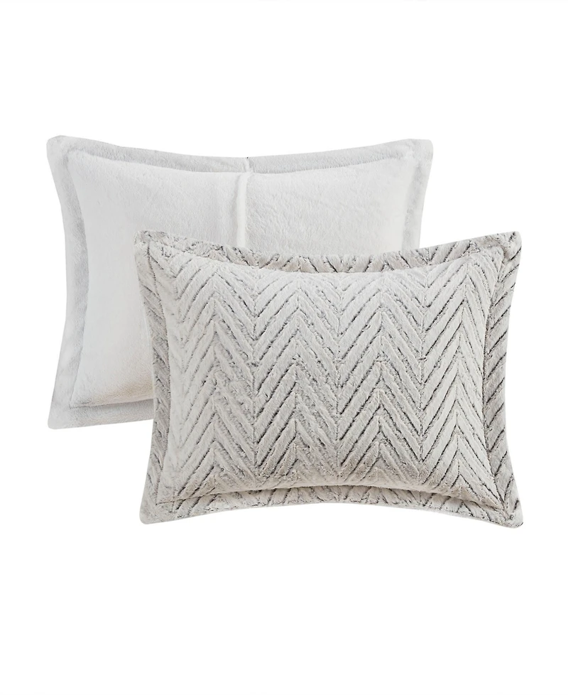 Madison Park Adelyn Faux Fur 3-Pc. Duvet Cover Set, King