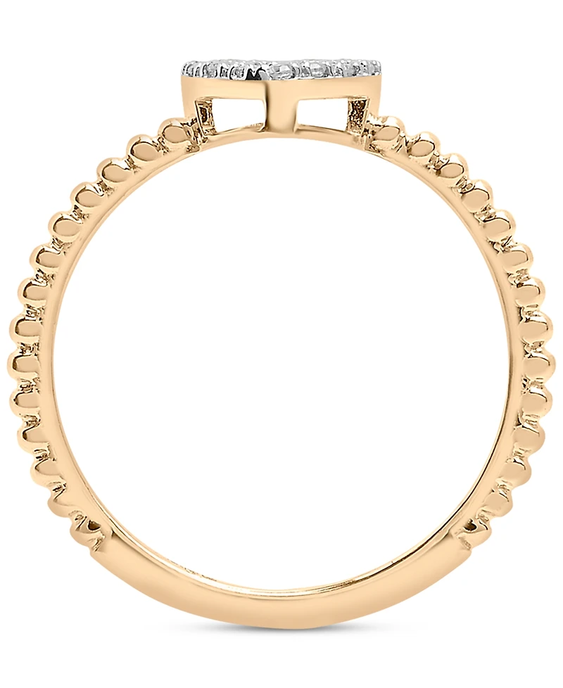 Wrapped Diamond Heart Cluster Ring (1/6 ct. t.w.) in 14k Gold, Created for Macy's