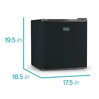 1.7 cu.ft.. Ref / Freeze1 Door - Black