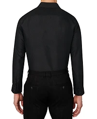 Men's Regular Fit Dot Print Wrinkle Free Performance Dress Shirt