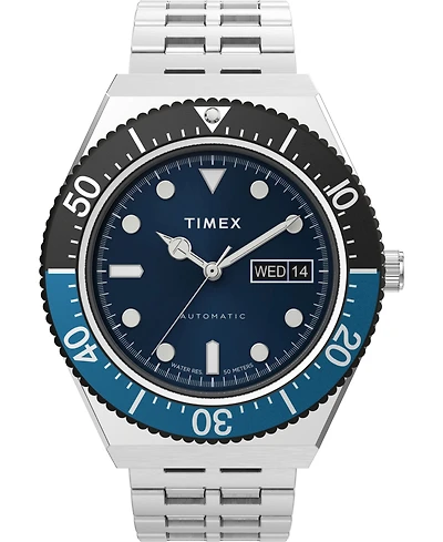 Timex Men's M79 Stainless Silver-Tone Steel Bracelet Watch 40mm