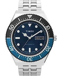 Timex Men's M79 Stainless Silver-Tone Steel Bracelet Watch 40mm