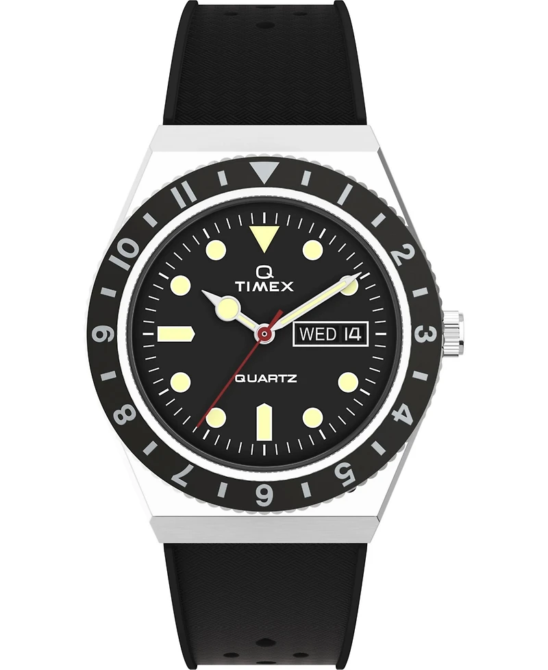 Timex Men's Q Diver Black Synthetic Watch 38mm