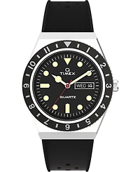 Timex Men's Q Diver Black Synthetic Watch 38mm