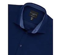 Calabrum Men's Regular Fit Solid Wrinkle Free Performance Dress Shirt
