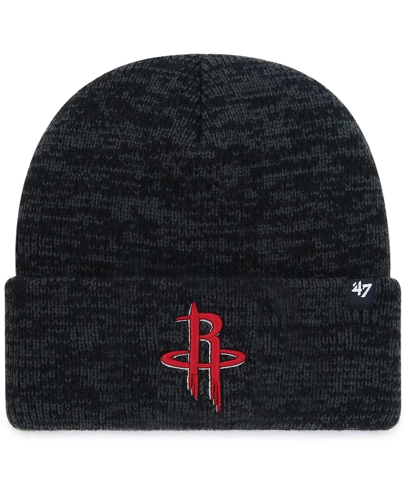 Men's '47 Black Houston Rockets Brain Freeze Cuffed Knit Hat