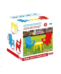 Dolu Toys Children's Plastic Table and Chairs Set, 3 Piece