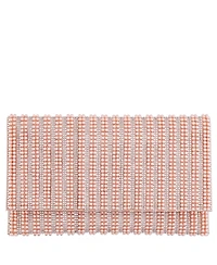 Women's Allover Imitation Pearl and Crystal Envelope Clutch