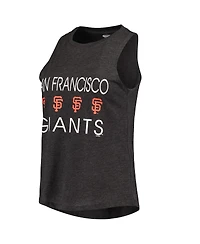 Women's Concepts Sport Orange, Black San Francisco Giants Meter Muscle Tank Top and Pants Sleep Set
