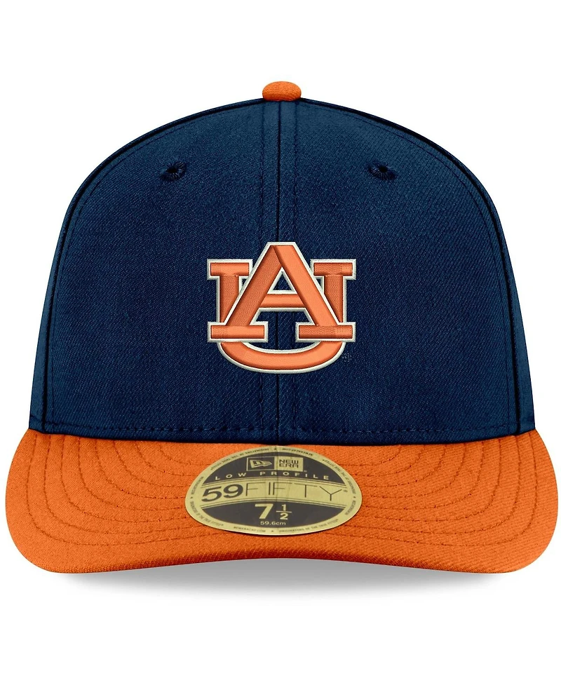 Men's New Era Navy, Orange Auburn Tigers Basic Low Profile 59Fifty Fitted Hat