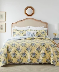 Laura Ashley Linley Cotton Reversible Quilt Sets