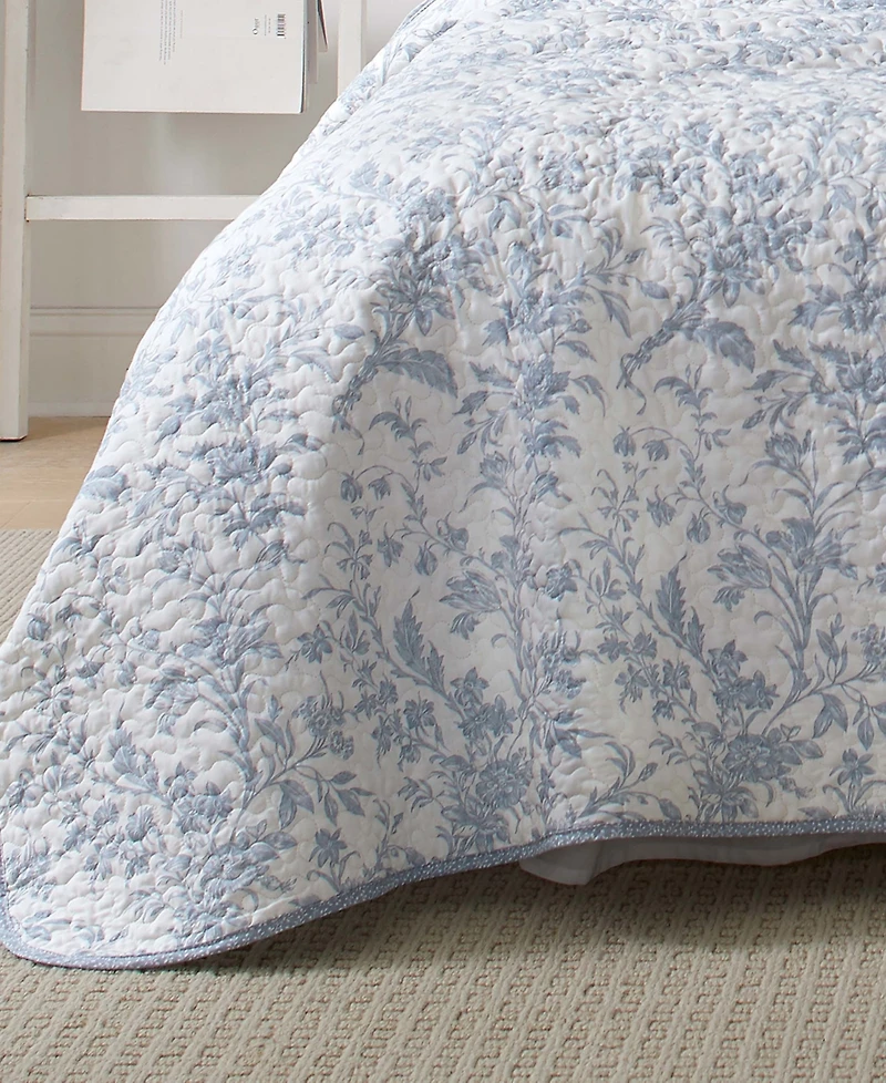 Laura Ashley Amberley Cotton Reversible -Pc. Quilt Set