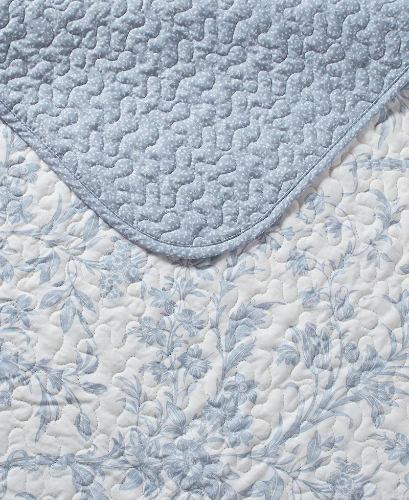 Laura Ashley Amberley Cotton Reversible 3-Pc. Quilt Set
