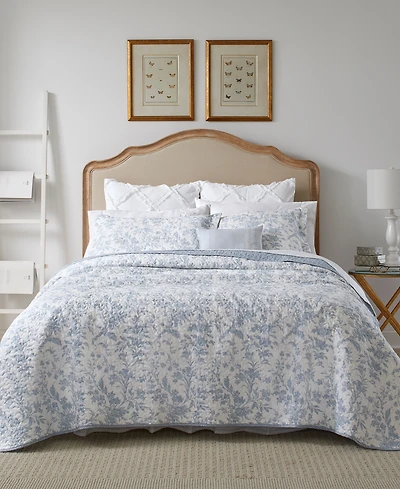 Laura Ashley Amberley Cotton Reversible 3-Pc. Quilt Set