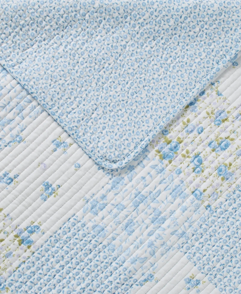 Laura Ashley Kenna Cotton Reversible 3-Pc. Quilt Set, King