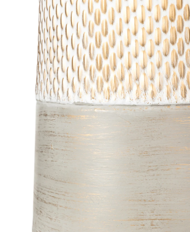 Glitzhome Modern Farmhouse - Modern Industrial Textured Table Vases, Set of 2