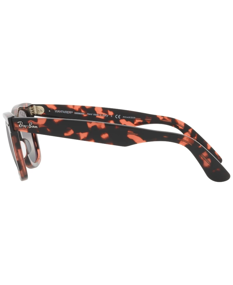 Ray-Ban Unisex Polarized Sunglasses, RB2140 Wayfarer Chromance