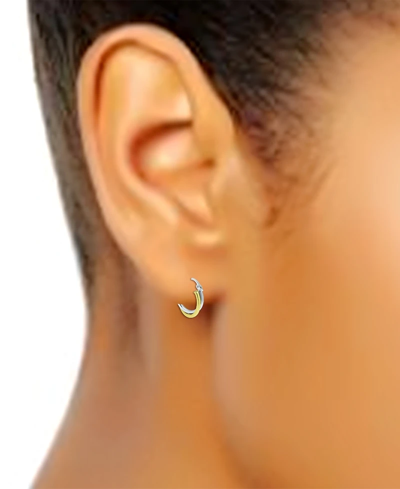 Giani Bernini Double Twist Hoop Earrings in Sterling Silver & 18k Gold-Plate, Created for Macy's