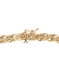 Wrapped in Love Diamond Diagonal Link Bracelet (1 ct. t.w.) in 10k Gold, Created for Macy's