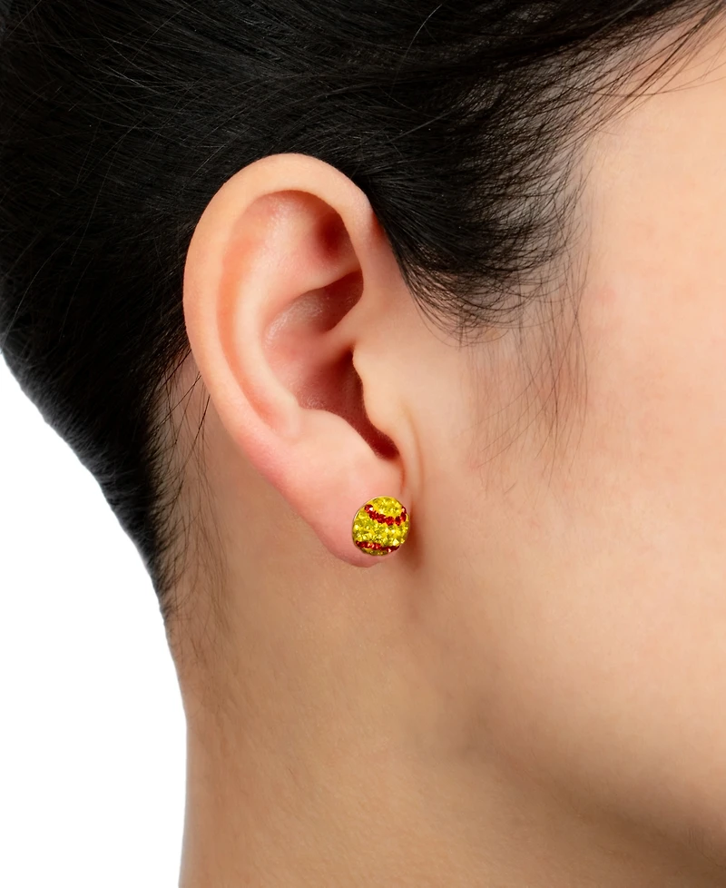 Giani Bernini Crystal Softball Stud Earrings in Sterling Silver, Created for Macy's