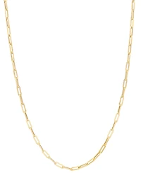 Paperclip Link 16" Chain Necklace in 14k Gold
