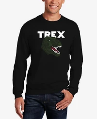 Men's Word Art T-Rex Head Crewneck Sweatshirt