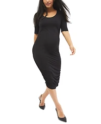 Motherhood Maternity Side-Ruched Maternity Dress