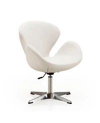 Manhattan Comfort Raspberry Adjustable Upholstered Swivel Chair