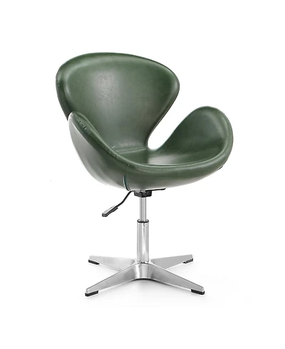 Manhattan Comfort Raspberry Adjustable Upholstered Swivel Chair
