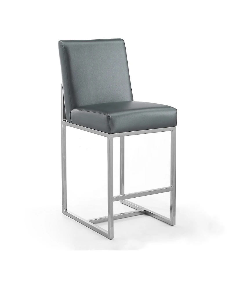 Manhattan Comfort Element 2-Piece Leatherette Upholstered Counter Stool Set