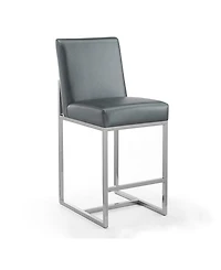 Manhattan Comfort Element 2-Piece Leatherette Upholstered Counter Stool Set
