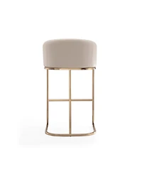 Manhattan Comfort Louvre 3-Piece Leatherette Upholstered Barstool Set