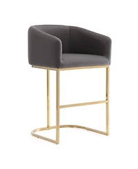 Manhattan Comfort Louvre 3-Piece Leatherette Upholstered Counter Stool Set