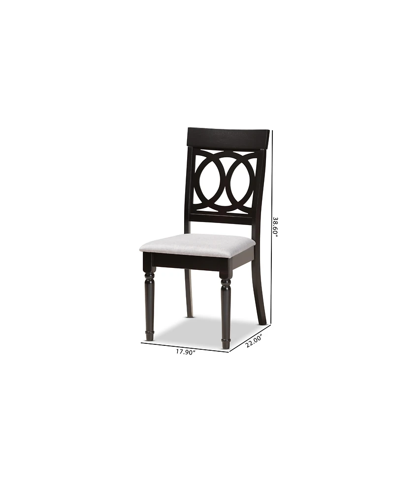Lucie Modern and Contemporary Wood Dining Chair Set, 2 Piece