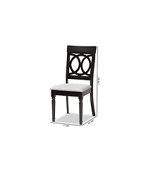Lucie Modern and Contemporary Wood Dining Chair Set, 2 Piece