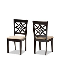 Nicolette Modern and Contemporary Wood Dining Chair Set, 2 Piece