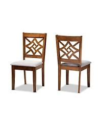 Nicolette Modern and Contemporary Wood Dining Chair Set, 2 Piece
