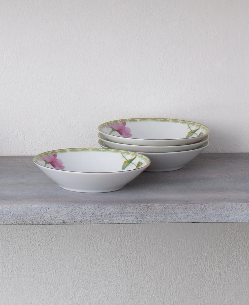 Noritake Poppy Place 4 Oz Fruit Bowls 4 Piece Set, 5.5"