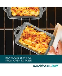 Rachael Ray Ceramics Rectangular Au Gratin Baking Dish, Set of 2