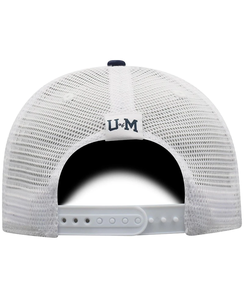 Men's Top of the World Navy, White Michigan Wolverines Trucker Snapback Hat
