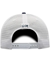 Men's Top of the World Navy, White Michigan Wolverines Trucker Snapback Hat