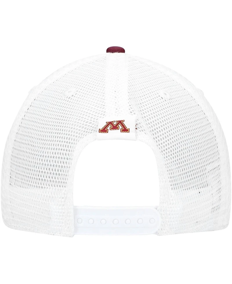 Men's Top of the World Maroon, White Minnesota Golden Gophers Trucker Snapback Hat