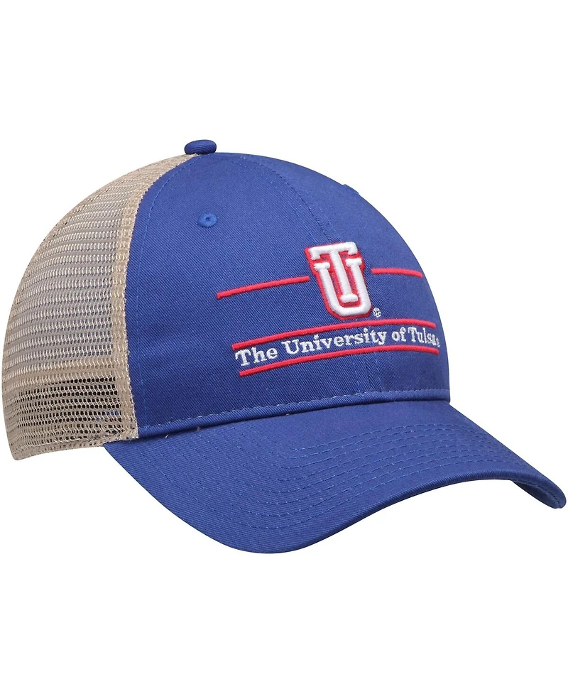 Men's The Game Royal Tulsa Golden Hurricane Split Bar Trucker Adjustable Hat