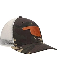 Men's Local Crowns Camo Oklahoma Icon Woodland State Patch Trucker Snapback Hat