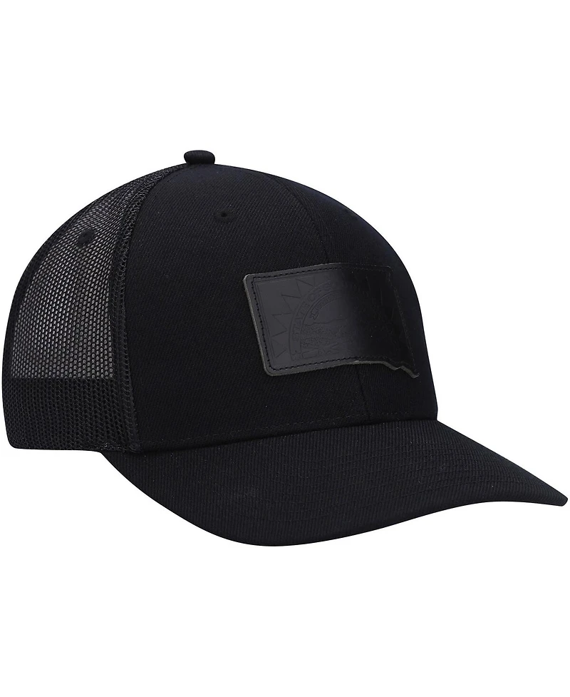 Men's Local Crowns South Dakota Blackout State Patch Trucker Snapback Hat